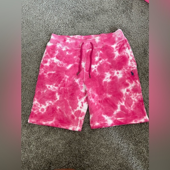 POLO RALPH LAUREN MEN SHORTS TIE-DYE PINK - Picture 1 of 7